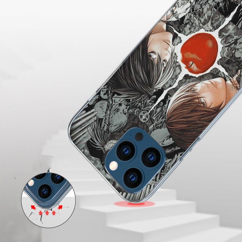 N-Note D-Death Anime Ryuk Phone Case For iPhone 17 Air 16 15 Pro Max 14 Plus 13 Mini 12 11 Cover 7 8 SE Silicone Shell Print Fun