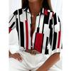 Fashion Plaid Striped Women Long Sleeve Shirts All Season D Printed Street Trend Ladies Blouse Casaul Shirt Women Clothing