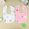 2/5Pcs Baby Cartoon Snap Waterproof Bib Super Soft Baby Bib Newborn Crystal Velvet Saliva Towel