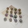 Electroplated Alloy Zirconia Hollow Rhinestone Oval Diamond Ball - Versatile DIY Jewelry Accessory