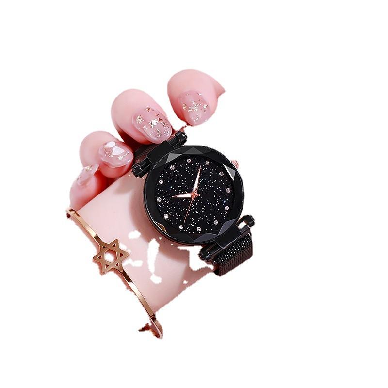 Magnetic Mesh Belt Starry Sky Watch Female