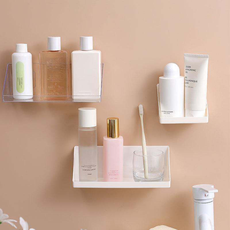 Plastik Saklama Rafı Duvara Monte Kasa Banyo Mutfak Organizatör Konteyner