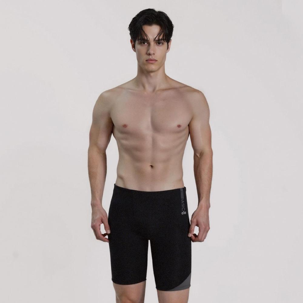Beijigelleu Men'S Knee-Length Square Logo Indoor Swimsuit 4-Piece Set Bez-Z402