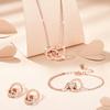 Roman Numeral Titanium Steel Jewelry Set: Necklace, Bracelet, Earrings, Collarbone Chain, Korean Style for Women