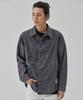 RYUL+WAI Denim Stone Wash Basic Shirt Gray C6