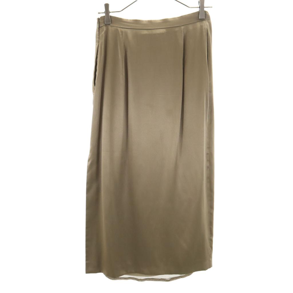 Max Mara Made In Italy Mimole Length Tight Skirt 36 Khaki Gray System Women Used