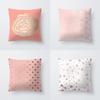 Super Soft Rose Gold Throw Pillow Case With Invisible Zipper And Easy To Clean Material