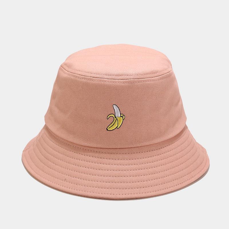 Panama Bucket Hat Fruit Strawberry Embroidered Fishing Cap Men Women Travel Beach Sun Hats