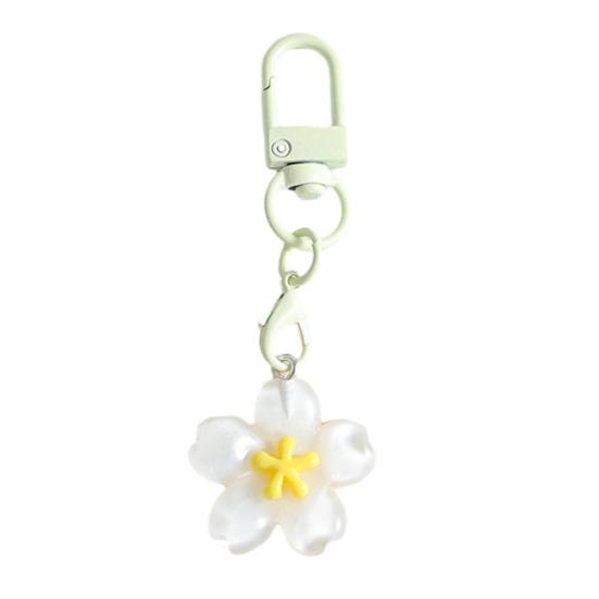 Keychain Pendant Ergonomic Flower Design Key Ring Decorative Key Holder Car Door Backpack Bag Accessory