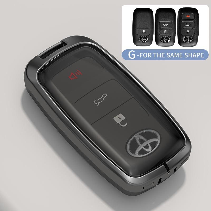 Beilu Dafa Toyota Car Key and Malaysia PERODUA Remote Control Covers Transparent Black TPU - Toyota Logo