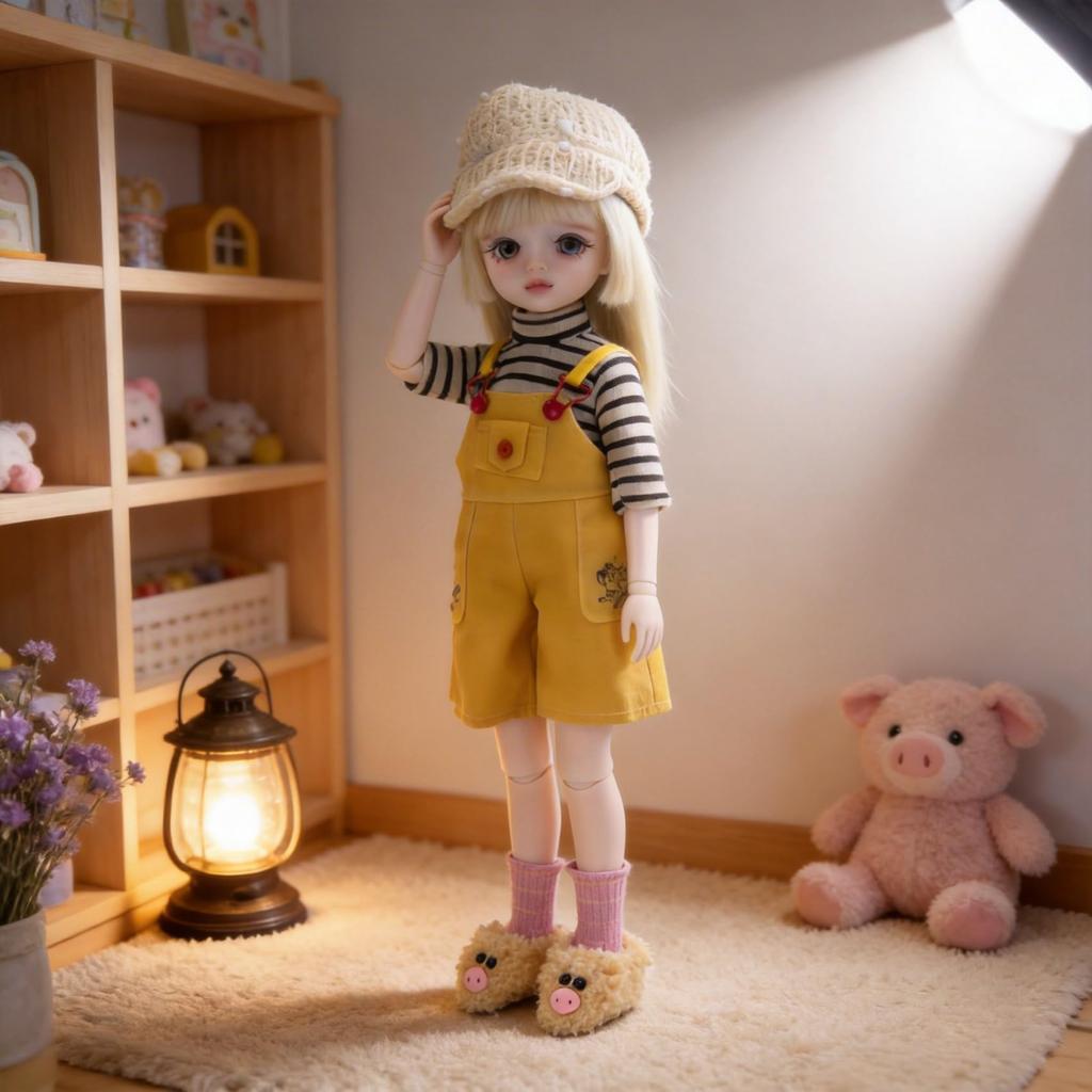 [Maidscp] 16 BJD Doll Clothes 30cm YoSD Pop Casual Overalls 5-Piece Set