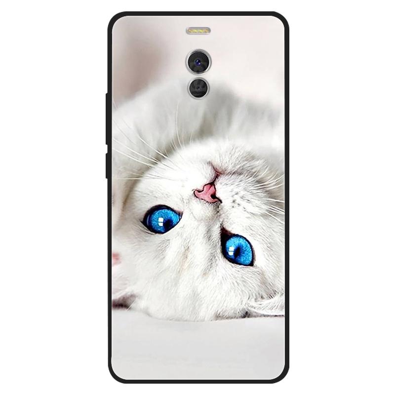 For Meizu M6 Note Case Silicone Cat Painted Soft Black Cover for Meizu M6Note M3 Note 8 Cover TPU Coque Protective Capa