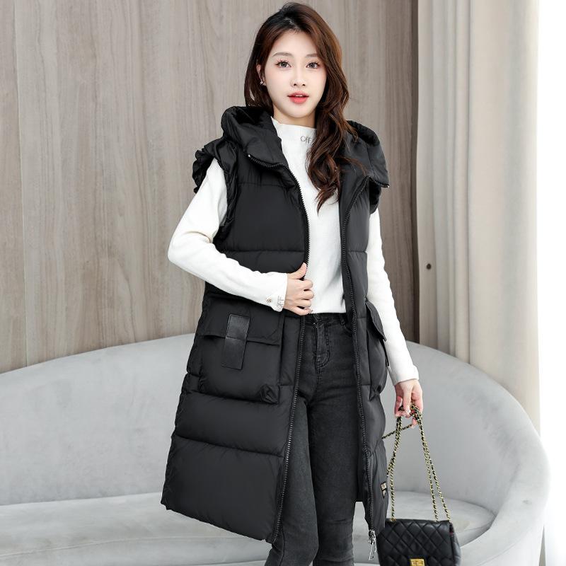 

Женский пуховый жилет больших размеров L-6XL с графеновой подкладкой с подогревом 6XL чёрный