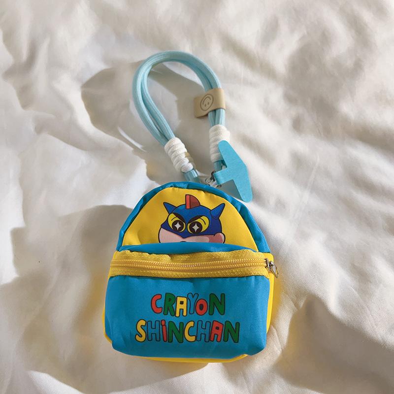 Crayon Shin-Chan Bag Mobile Phone Lanyard Wallet Earphone Case Storage Bag Anti Throwing Wrist Strap Cartoon Gifts for Kids Bag
