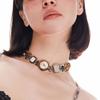 Stylish Gemstones Clock Pendant Necklace Casual Wear Pendant Necklace for Enhancing Evening Gowns and Business Attire