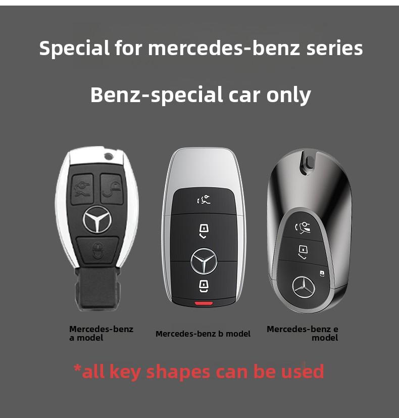 Alloy Style Fashion Car Key Case Cover Shell Fob For Mercedes Benz 2023/24 C/SClass W223 W206 S350L S400L S450L S500L Protector ZS4