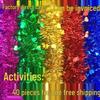 Festive Tinsel Garland for Wedding, Birthday, Children's Day, and Christmas Decor