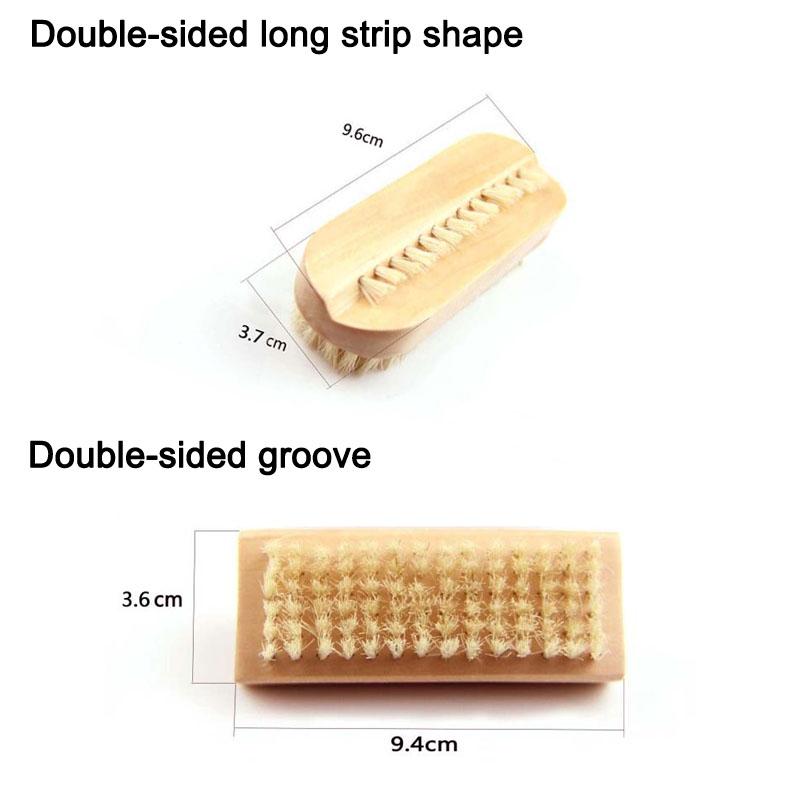 New Double-sided Nail Brush Nail Art Brushes for Manicure Manicure Pedicure Wood for Nail Care Scrubbing Tools ZJS11