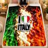 Flannel BlanketItaly Football Warm Soft Throw Blanket for Indoor Sofa Bed Living Room Use