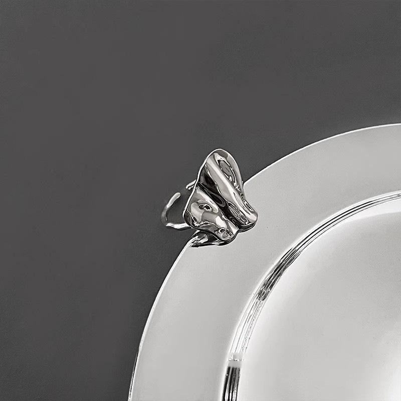 Irregular Ring Female Niche Design Personality Simple Tide High Sense Cold Wind Stacking Wearing Combination Ring Female