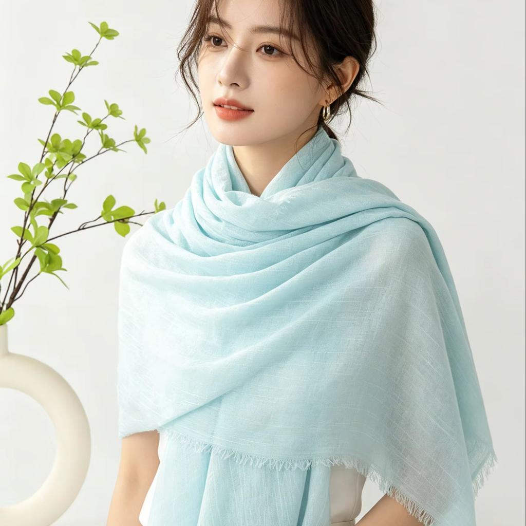 Women Scarf Summer Korean Fashion Beach Shawl Lightweight Wrap Hijab