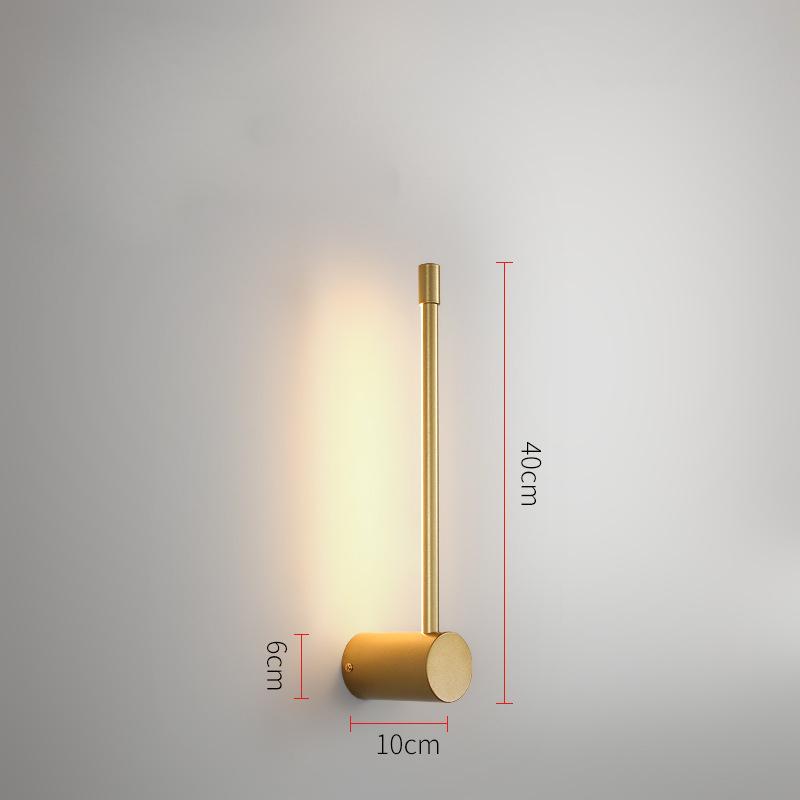 

Спальня прикроватная лампа полоса светодиодный настенный светильник простой современный лестница гостиная фон настенный светильник отель черный золотой светодиодный бра Cool White(5500-7000K)