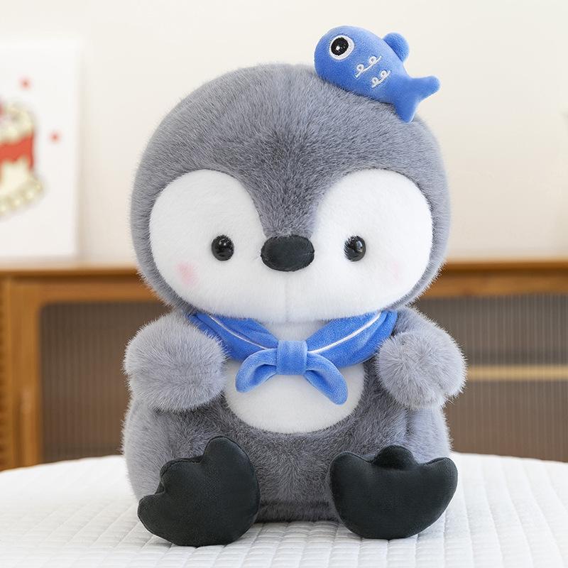 

Adorable Polar Penguin Plush Doll - Children s Sleeping Pillow & Oceanarium Gift 30cm (0.36kg) серый