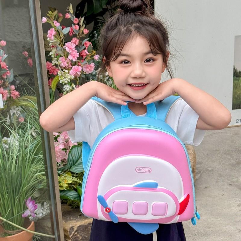 Creative kindergarten backpack new cute EVA hard shell backpack 4-6 year old baby airplane school bag