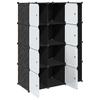 vidaXL Modularer Schrank mit 9 Fächern 109x36,5x143cm Schwarz und Weiß