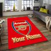 A-Arsenal Design Area Rug Personalized Name- Non-Slip, Soft & Cozy Floor Mat for Living Room, Office - Indoor/Outdoor Carpet
