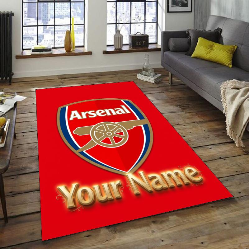 A-Arsenal Design Area Rug Personalized Name- Non-Slip, Soft & Cozy Floor Mat for Living Room, Office - Indoor/Outdoor Carpet
