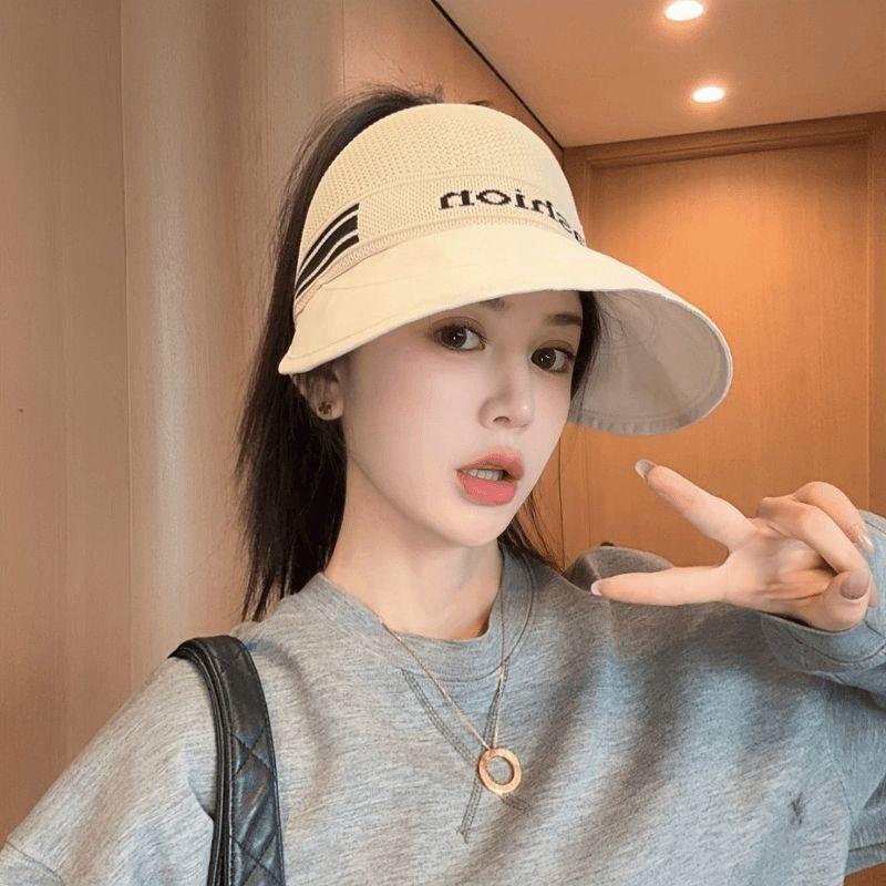 

Лето 2025 Новая Полая Дышащая Панама Воздушный Верх Можно Завязать Хвост Большой Обхват Головы Делает Ваше Лицо Меньше Защита от Солнца Солнцезащитный Козырек Creamy-white [Empty Top]] One size