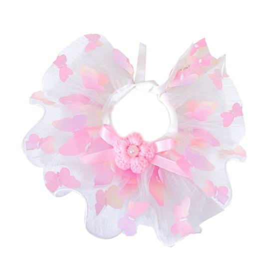 

Ошейник для домашних животных с кружевной кромкой, хорошая пластичность, модные милые цветочные нагрудники, милая собака