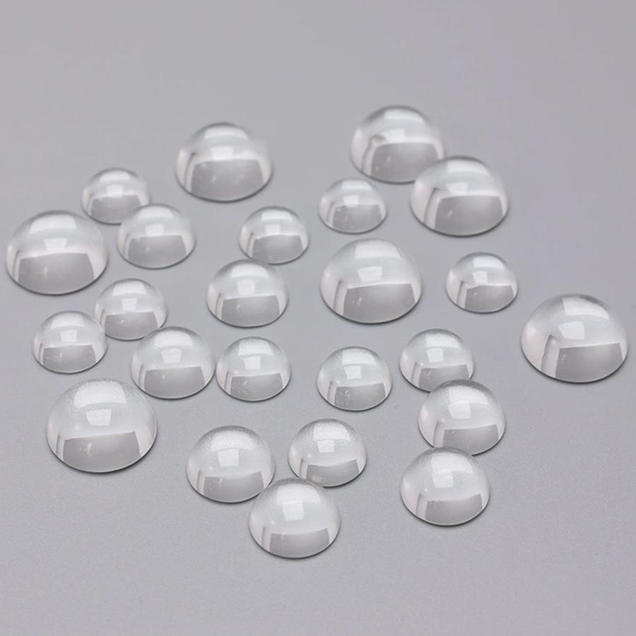 100 stuks 10 mm Massieve Heldere Acryl Hemisfeer Cabochons Platte Bodem Transparante Halve Bol Hangers voor Doe-het-zelf Ambachten Sieraden Maken
