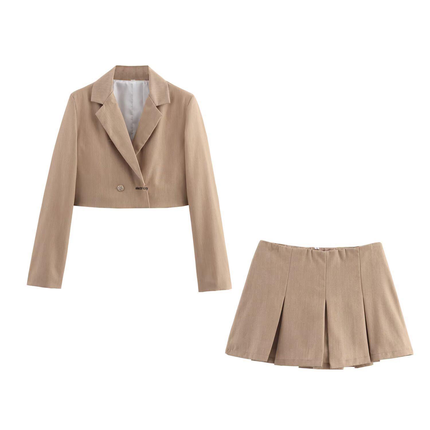 

Женская мода весна 2025: Комплект пиджака и юбки в европейском и американском стиле Small