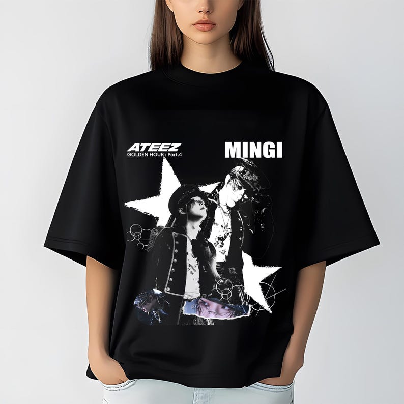 

Retro Ateez Mingi Shirt, Ateez Golden Hour Shirt, Ateez World Tour 2026 Sweatshirt, Ateez Members Kpop Shirt, Ateez Adrenaline Merch XXXL чорний