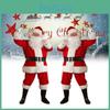 Elegant Adult Santa Claus Costume With Plush Components Perfect For Christmas Festivities