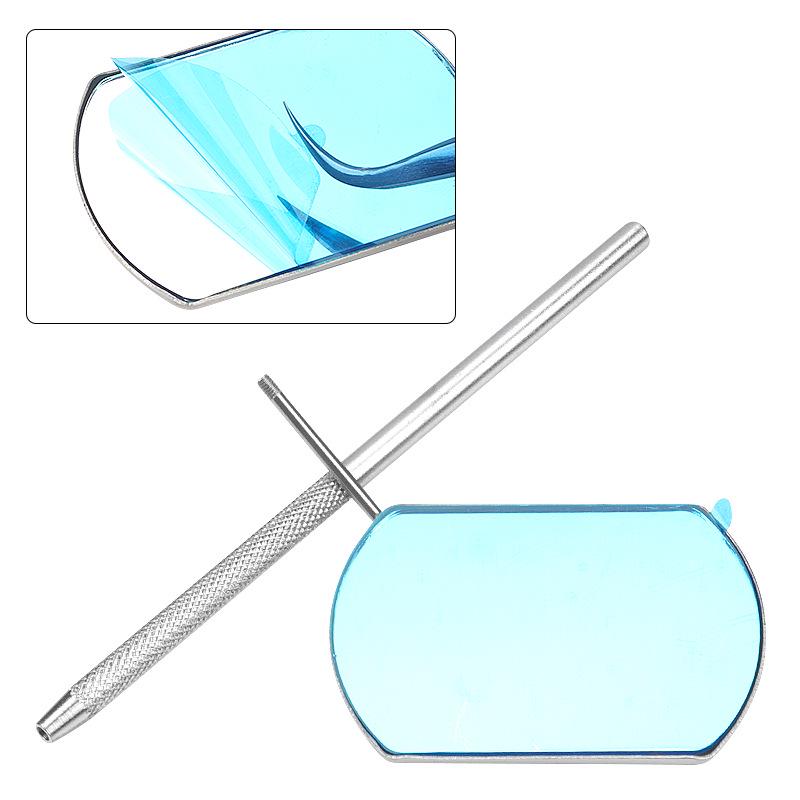 Stainless Steel Handheld Eyelash Inspection Mirror - Square Eyelash Extension Tool