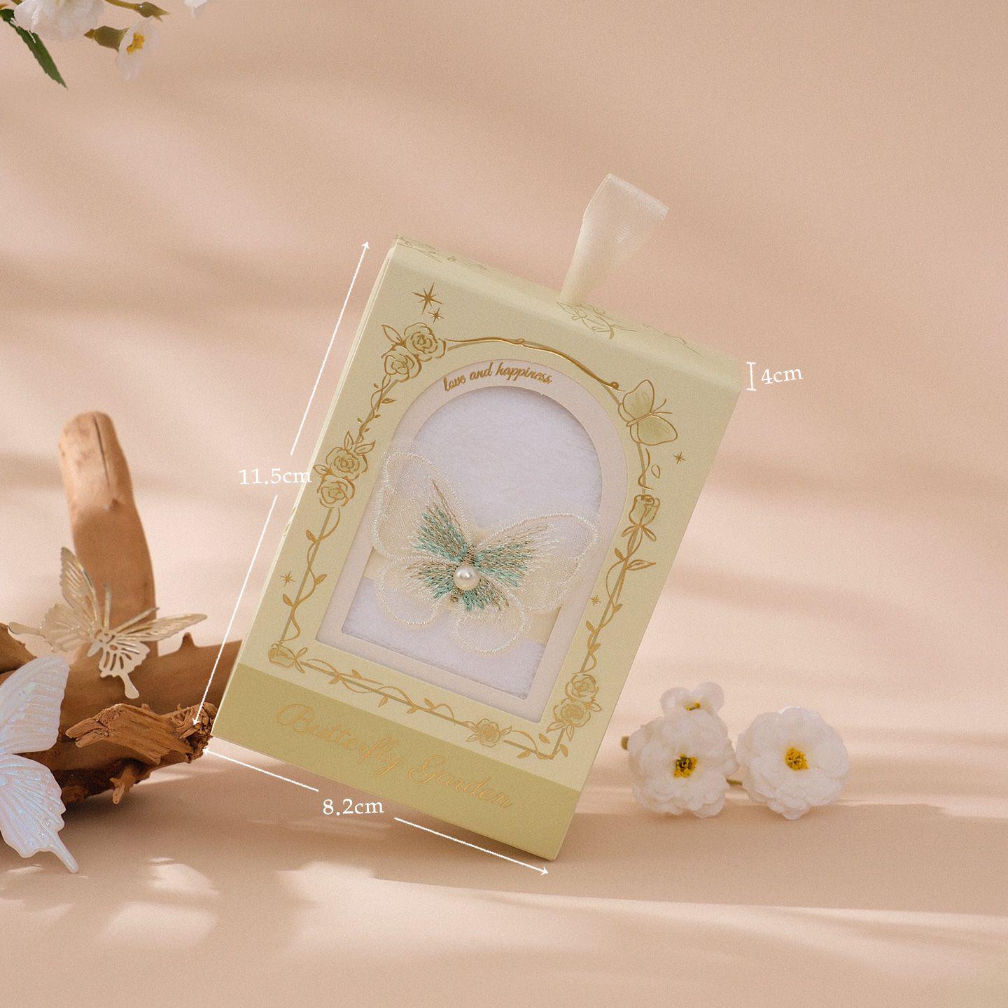 Butterfly Embroidered Coral Fleece Hand Towel Wedding Gift Box Single Item Return Gift