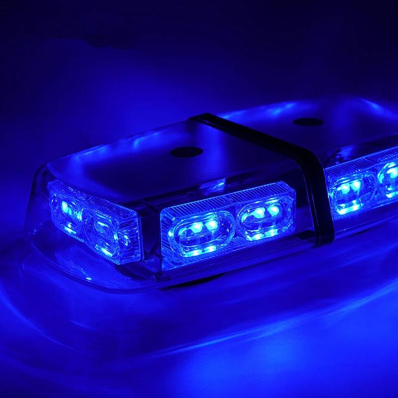 36 LED 12-24V Truck Police Fireman Warning Flash Lights Blue/White 36LED Car Roof Flashing Strobe Emergency Light DC12V