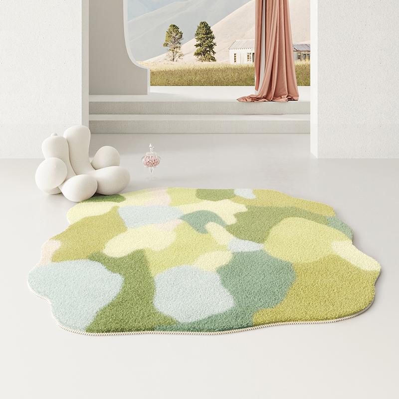 Irregular Cloakroom Non-Slip Mat Nordic Style Living Room Decoration Shaped Carpet Thicken Bedroom Bedside Rug Home Plush Rugs