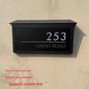Solar-Powered Custom House Number Plaque with LED Lights