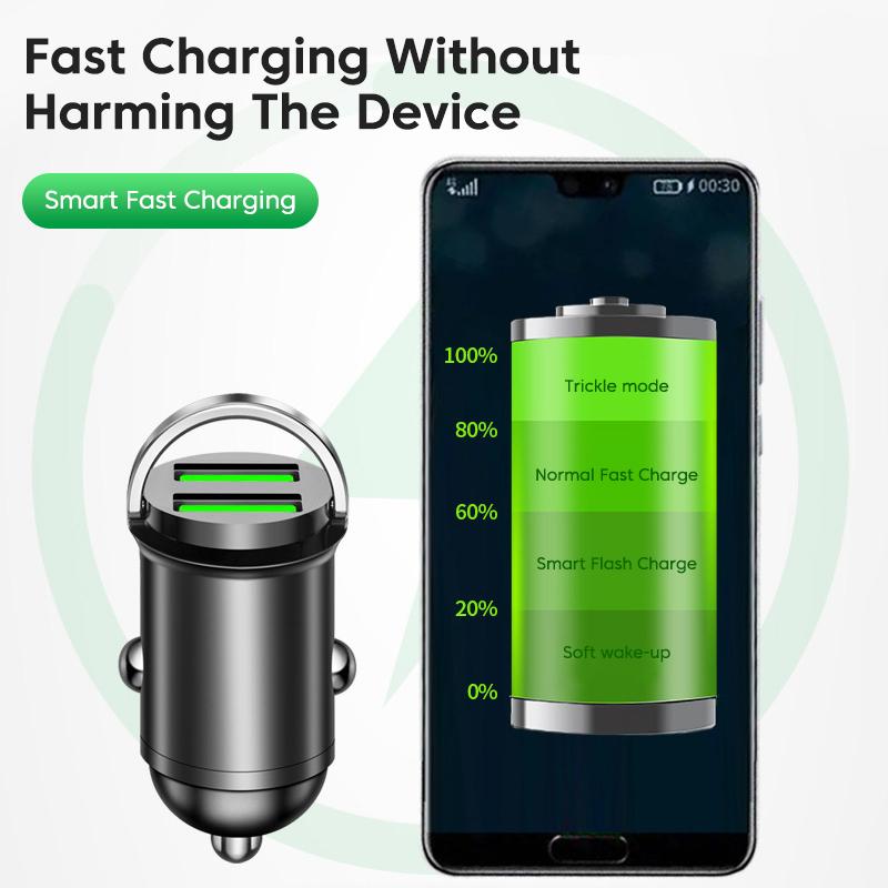 200W Dual USB Car Charger 100W Mini USB C Car Phone Charger QC3. 0Fast Charging Adapter for iPhone14 13 12 Xiaomi Huawei Samsung
