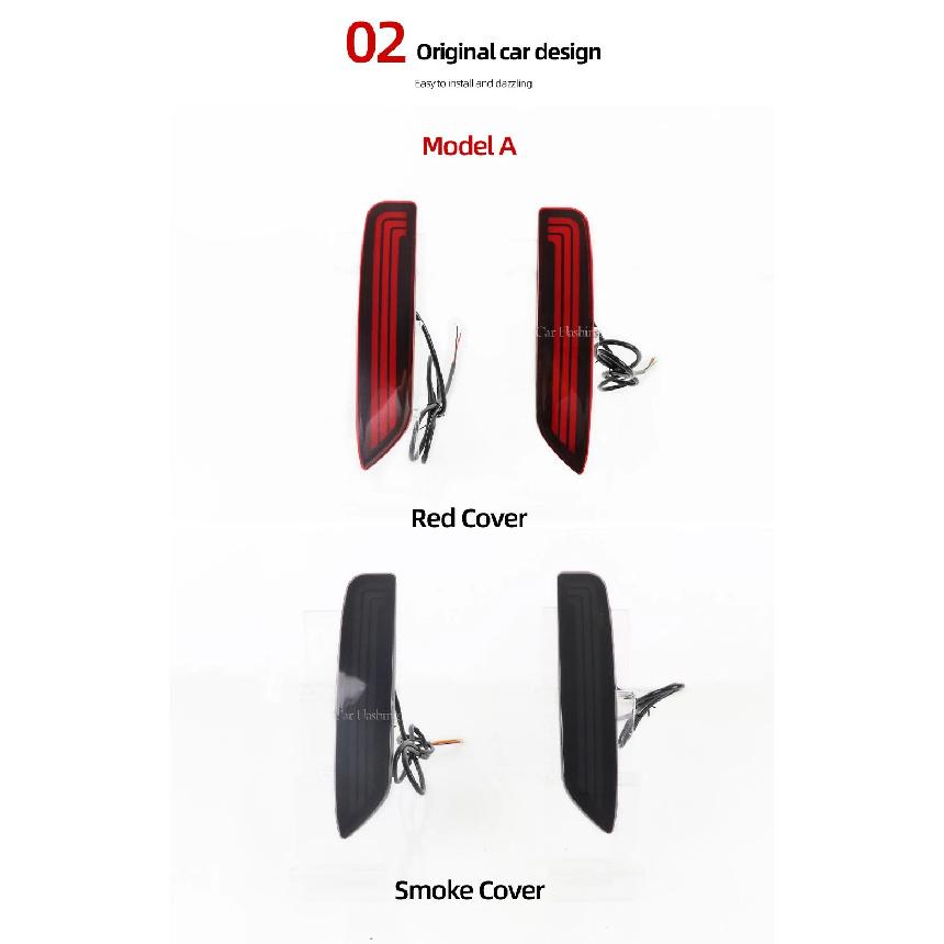 2PCS LED Rear Bumper Reflector Tail Brake Light For Mitsubishi Xpander 2022 2023 Xpander cross 2019-2021 Fog Lamps Turn Signal l