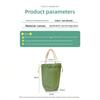 Solid Color Canvas Water Cup Tote Bag Portable  Cup Bag