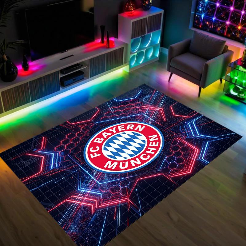 Bayern Munich Design Crystal Velvet Carpet Cozy Non?Slip Printed Rug For Bedroom Living Room Entrance