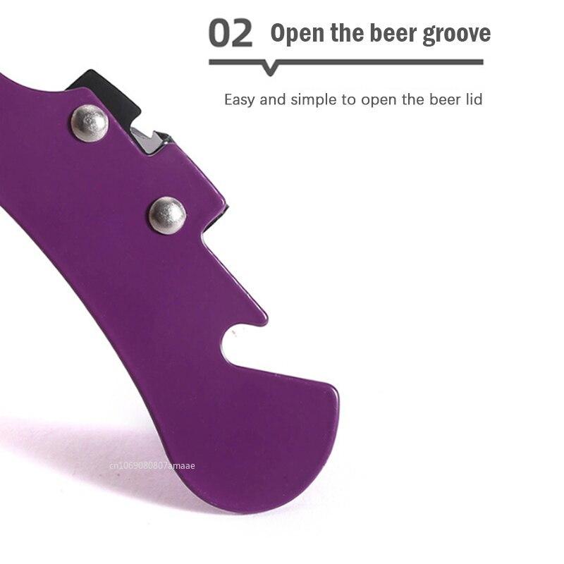 Portable Bottle Jar Opener Kitchen Gadget Portable Can Opener for Emergency Bottle Opener Party Simple Canning Knife 4 Colors
