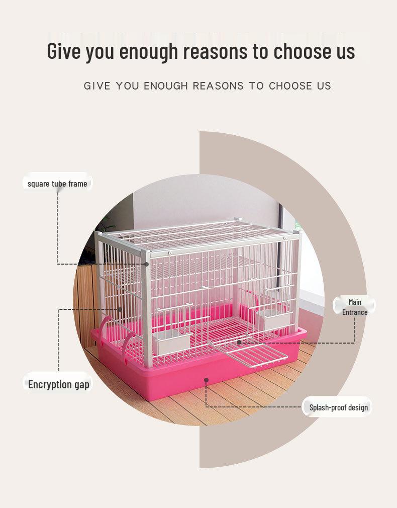 Large Indoor Rabbit Cage with Automatic Manure Cleaning for Household Use