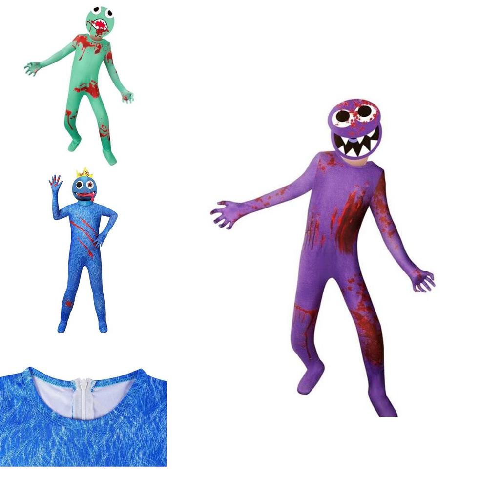 Colorful Roblox Rainbow Friends Cosplay Costume Jumpsuit For Kids And Adults
