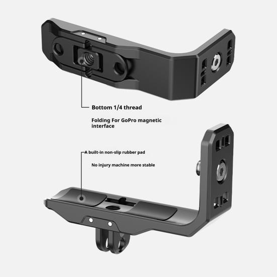 Horizontal Action Camera Bracket Mount Durable Structure Compact Portable Magnetic Horizontal Adapter Bracket for Insta360 X4